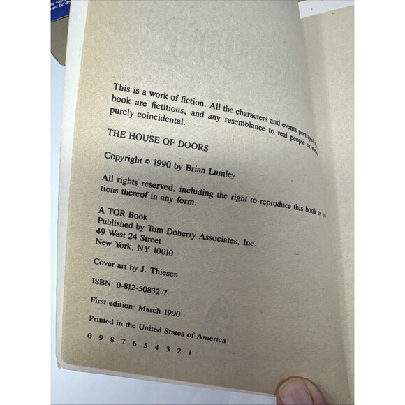 Brian Lumley LOT OF 3 TOR HORROR 1st Editions Source, Vamphyri, House of Doors - Picture 4 of 13